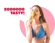 A girl with ice cream